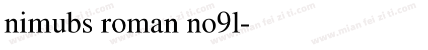 nimubs roman no9l字体转换